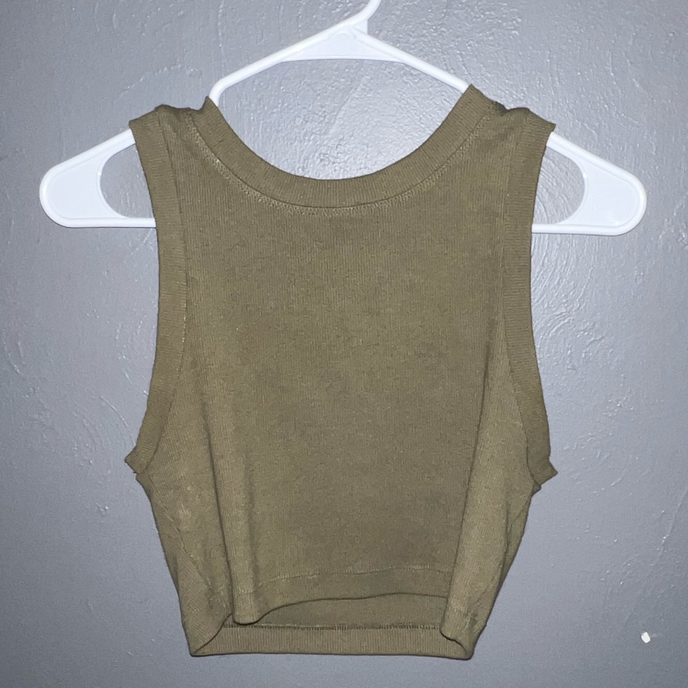 Olive green Forever 21 cropped tank